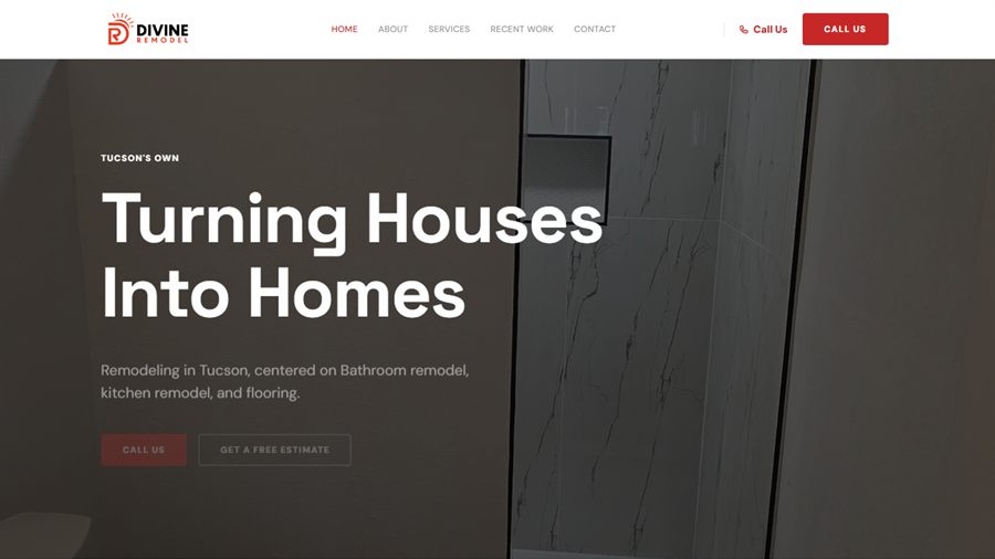 Divine Remodel website screenshot